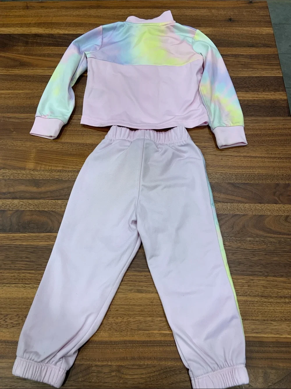 Nike Toddler Girls Pink Pastel Tie Dye 2-Piece Tricot Tracksuit Set 2T